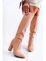 Klasické Boty Na Sloupek Nude Mayra