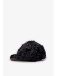 Futrzane Dámské Pantofle Černé Wladisa