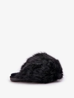 Futrzane Dámské Pantofle Černé Wladisa