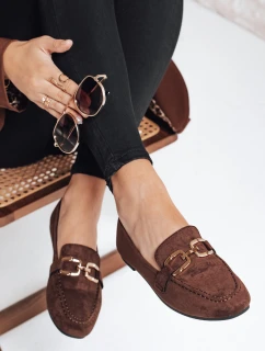 Dámské semišové hnědé mokasíny FashionStreet ZY1177