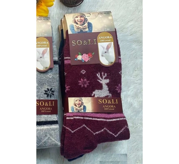 WiK 002 dámské ponožky Angora 111 35-42