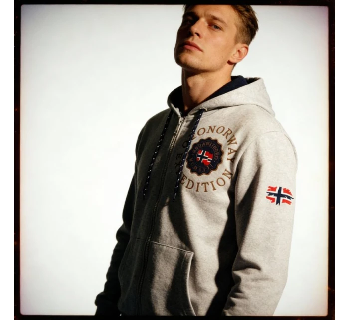 Geografické Norsko Mikina Geganto Blended DB 100 M WZ3027H/GN-Blended Grey