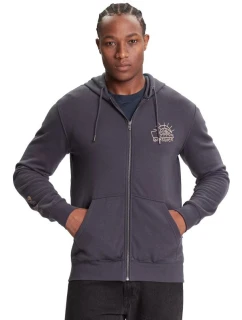 Quiksilver Mikina s kapucí na zip EQYFT05133-KSH0 Navy Blue L
