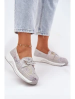 Semišové Polobotky Z Přírodní Kůže Na Platformě Artiker 56C2104 Šedé