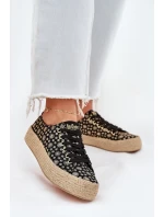 Vzory tenisky dámské na platformě s pletením model 21694043 černé - Lee Cooper