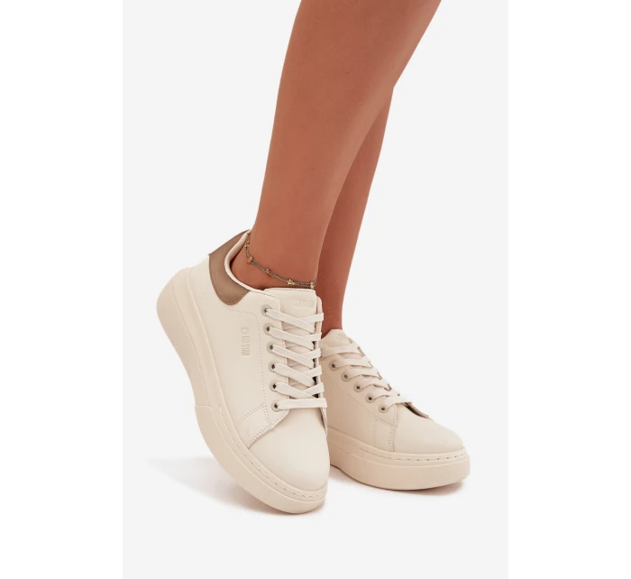 Dámské sneakersy na platformě Big Star SS274246 světle béžové Dámské sneakersy na platformě Big Star SS274246 světle béžové