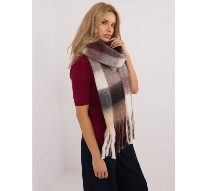 Szalik AT SZ model 20742511 ciemny brązowy - FPrice