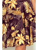 Rozevláté šaty s výstřihem Numoco - vícebarevné
