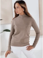 Dámský svetr s polovičním rolákem TARLENA beige FashionStreet MY2484