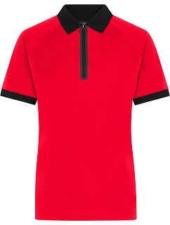 Daiber JN 1307 Dámské piqué polo se zipem 02.1307 light red/black