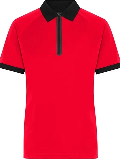 JN Dámské piqué polo se zipem 02. light red/black model 22531393 - Daiber