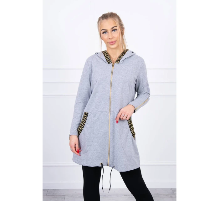 Mikina s ozdobnou šedou páskou Mikina s ozdobnou šedou páskou