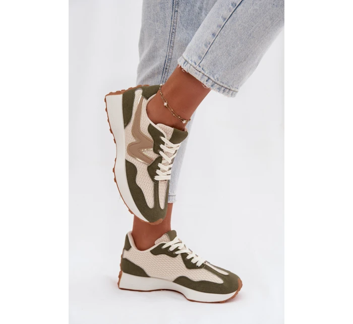 Dámské sportovní boty na platformě Zelená model 21919440 - Boto