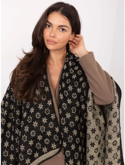 Poncho AT  czarno beżowy model 21334892 - FPrice