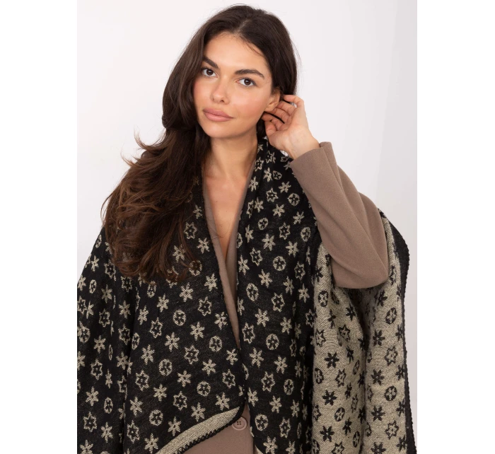 Poncho AT  czarno beżowy model 21334892 - FPrice