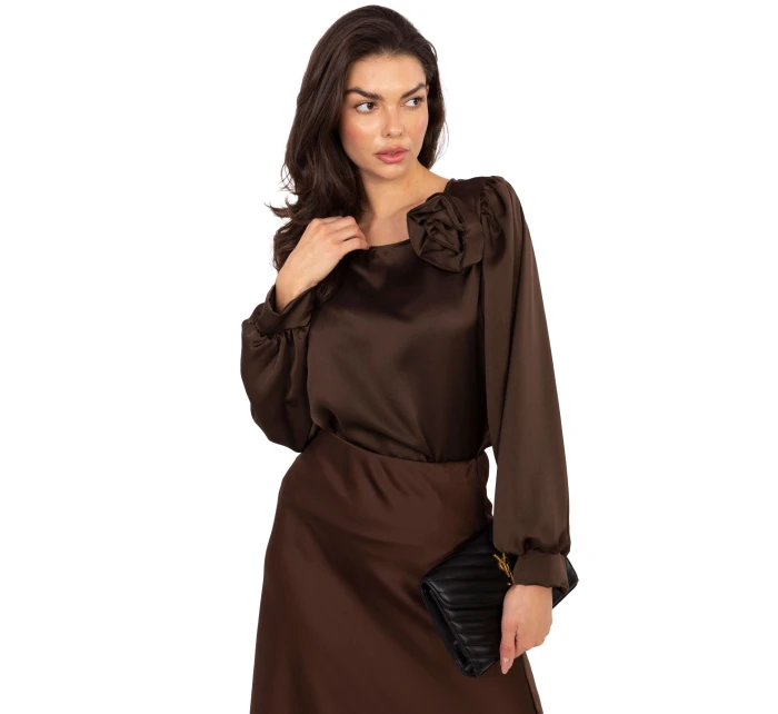 Bluzka MI BZ model 21795561 ciemny brązowy - FPrice Bluzka MI BZ model 21795561 ciemny brązowy - FPrice