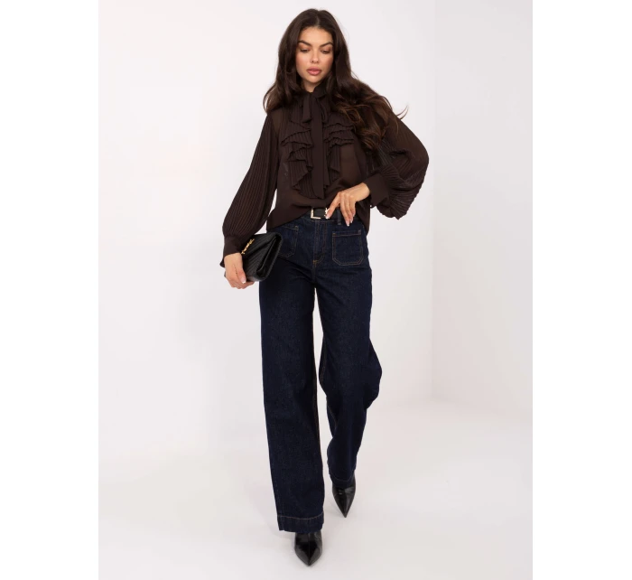 Koszula MI KS model 21730883 ciemny brązowy - FPrice Koszula MI KS model 21730883 ciemny brązowy - FPrice