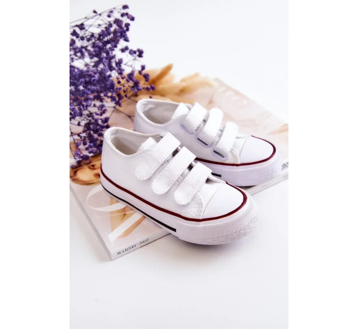 Dětské tenisky na suchý zip Bílý Bernie