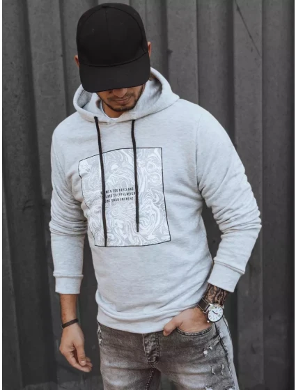 Pánská šedá mikina Dstreet BX5468