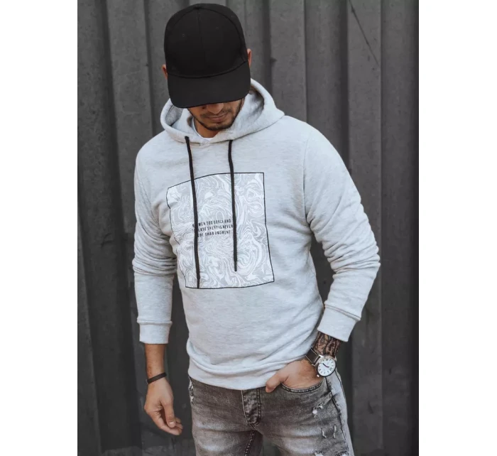 Pánská šedá mikina Dstreet BX5468