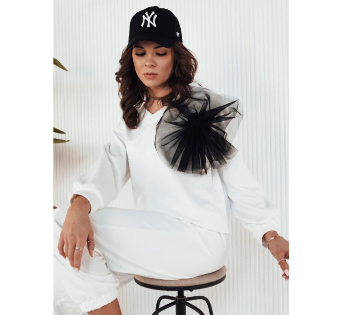 Dámská mikina ecru s výstřihem Dstreet model 21972827 - FashionStreet