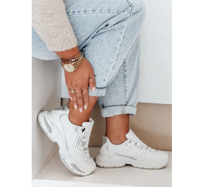 FashionStreet dámské bílé tenisky ZY1017 FashionStreet dámské bílé tenisky ZY1017