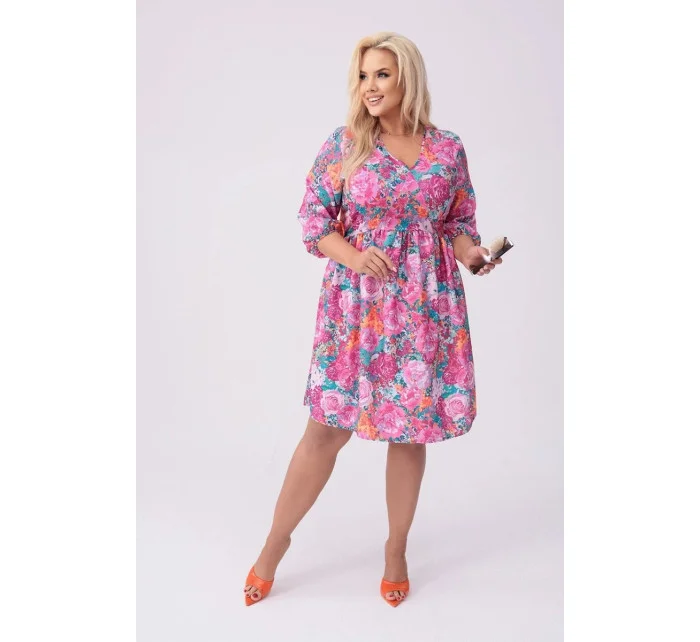 dámské letní květované šaty model 20070170 - Moon dámské letní květované šaty model 20070170 - Moon