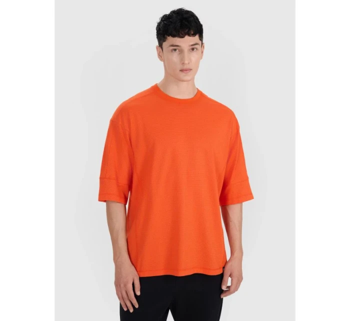 Pánské hladké tričko oversize 4F 4FRSS25TTSHM2653-70S pánské