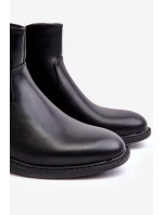 Mužské nízké boty na zip černé Brosta Mužské nízké boty na zip černé Brosta