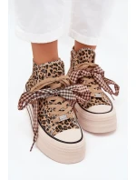 Dámské Tenisky S Mašlí A Zipem Na Platformě Panthera Mavara Dámské Tenisky S Mašlí A Zipem Na Platformě Panthera Mavara