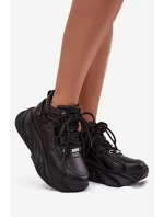 Dámské tenisky Přírodní kůže model 21711767 Černé - Goe