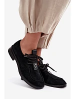 Dámské barefoot polobotky z přírodní semiše model 22356081 černé - D&A Dámské barefoot polobotky z přírodní semiše model 22356081 černé - D&A