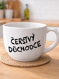 ČERSTVÝ DŮCHODCE - MEGA XXL keramický hrnek 1000 ml