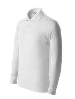 Pique Polo LS polokošile dětská bílá