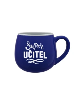 SUPER UČITEL - modrý keramický hrníček 300 ml