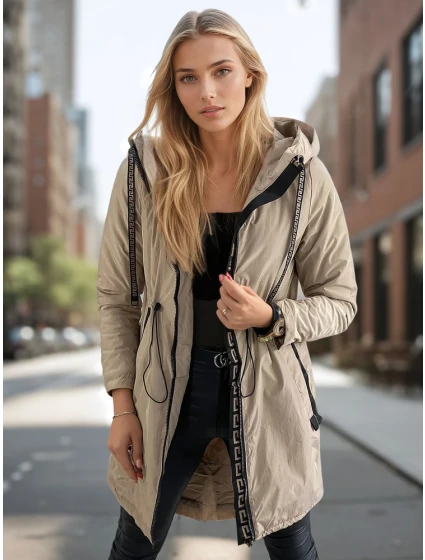 Dámská přechodná bunda VERONI beige FashionStreet TY3213