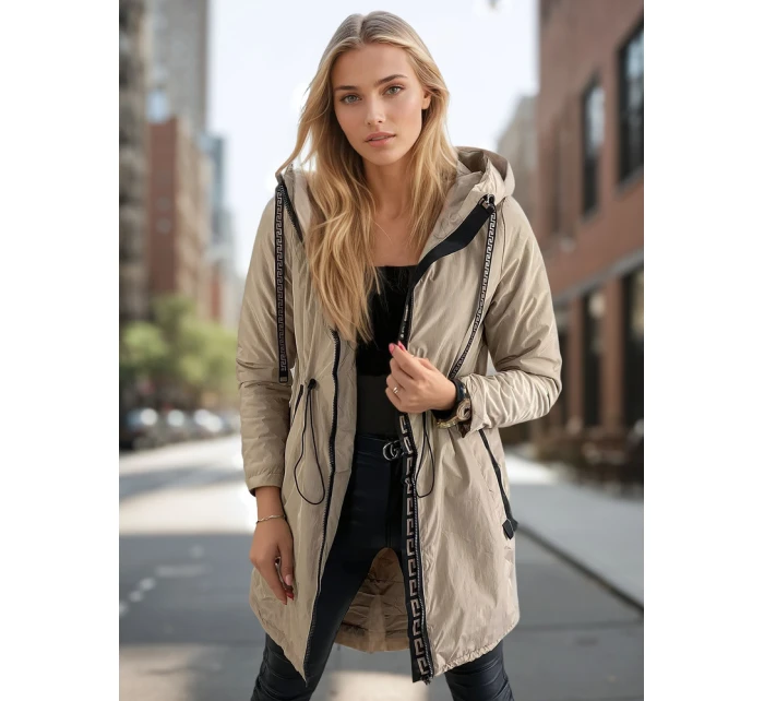 Dámská přechodná bunda VERONI beige FashionStreet TY3213