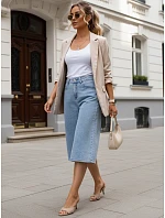 Dámské džínové šortky široké bermudy světle modré FashionStreet SY0547 Dámské džínové šortky široké bermudy světle modré FashionStreet SY0547