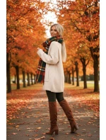 619-2 Pohodlný a elegantní dámský žebrovaný overal s výstřihem - khaki barva