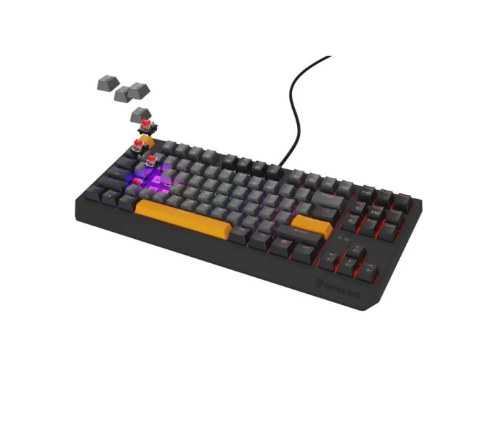 model 21491516 230 TKL Herní klávesnice USB + RF Wireless + Bluetooth QWERTY Černá, šedá, oranžová - Genesis model 21491516 230 TKL Herní klávesnice USB + RF Wireless + Bluetooth QWERTY Černá, šedá, oranžová - Genesis