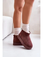 Dámské Sněhule Na Platformě Zateplené Kožíškem Tmavě Hnědé model 21672069 - Boto Dámské Sněhule Na Platformě Zateplené Kožíškem Tmavě Hnědé model 21672069 - Boto