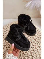Sněhule boty dětské zateplené kožešinou černé model 21678734 - Boto Sněhule boty dětské zateplené kožešinou černé model 21678734 - Boto