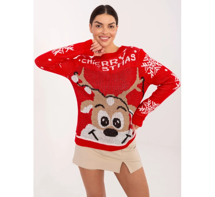 Sweter MI SW model 21791106 czerwony - FPrice Sweter MI SW model 21791106 czerwony - FPrice