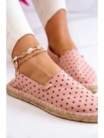 Dámské módní espadrilky Polka Dots Big Star - růžové