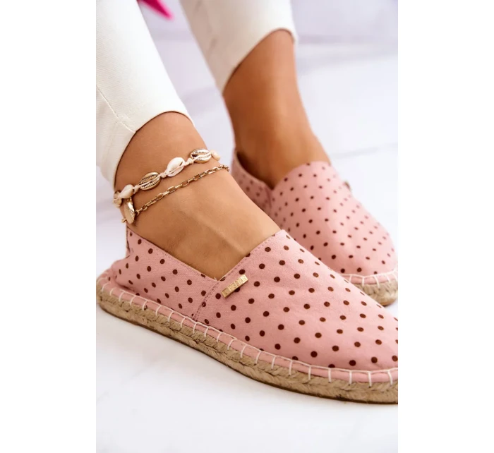 Dámské módní espadrilky Polka Dots Big Star - růžové