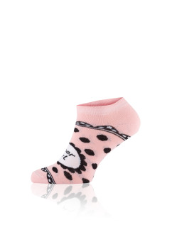 GIRL ponožky na nohy - růžové/černé/bílé