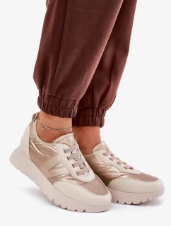 Dámské sportovní boty na platformě Vinceza – zlaté