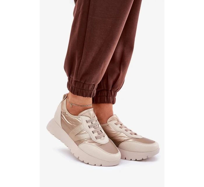 Dámské sportovní boty na platformě Vinceza – zlaté