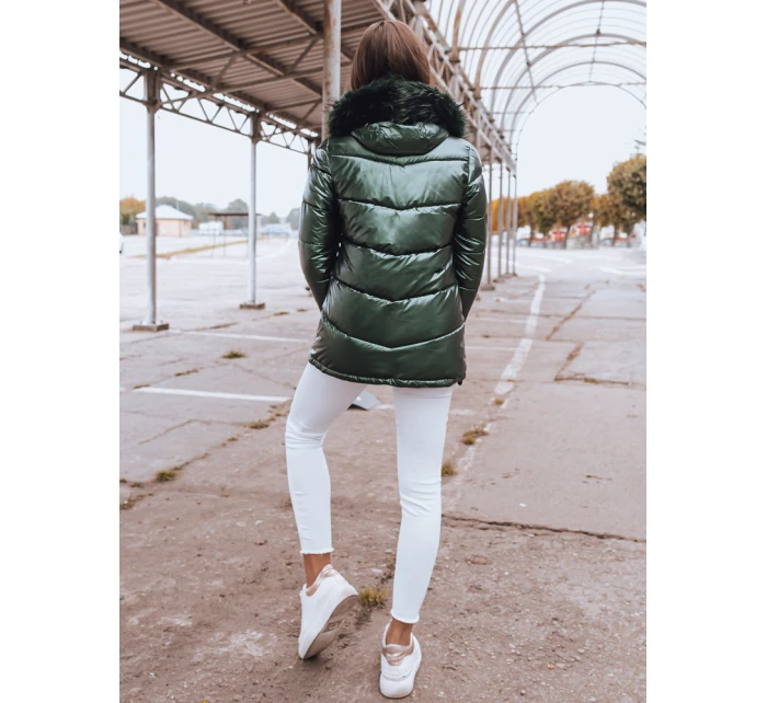Dámská prošívaná zimní bunda zelená Dstreet model 21963924 - FashionStreet