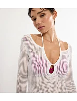 BEACH MYWEAR - Háčkované maxi šaty se šněrováním a zlatými korálky Triumph